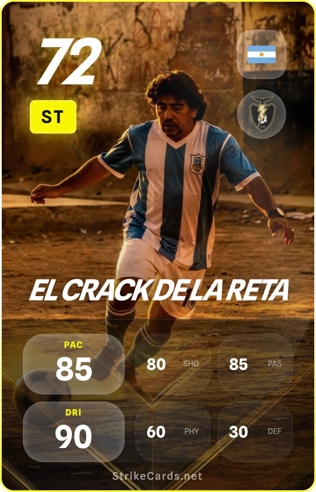 Tarjeta de El crack de la reta