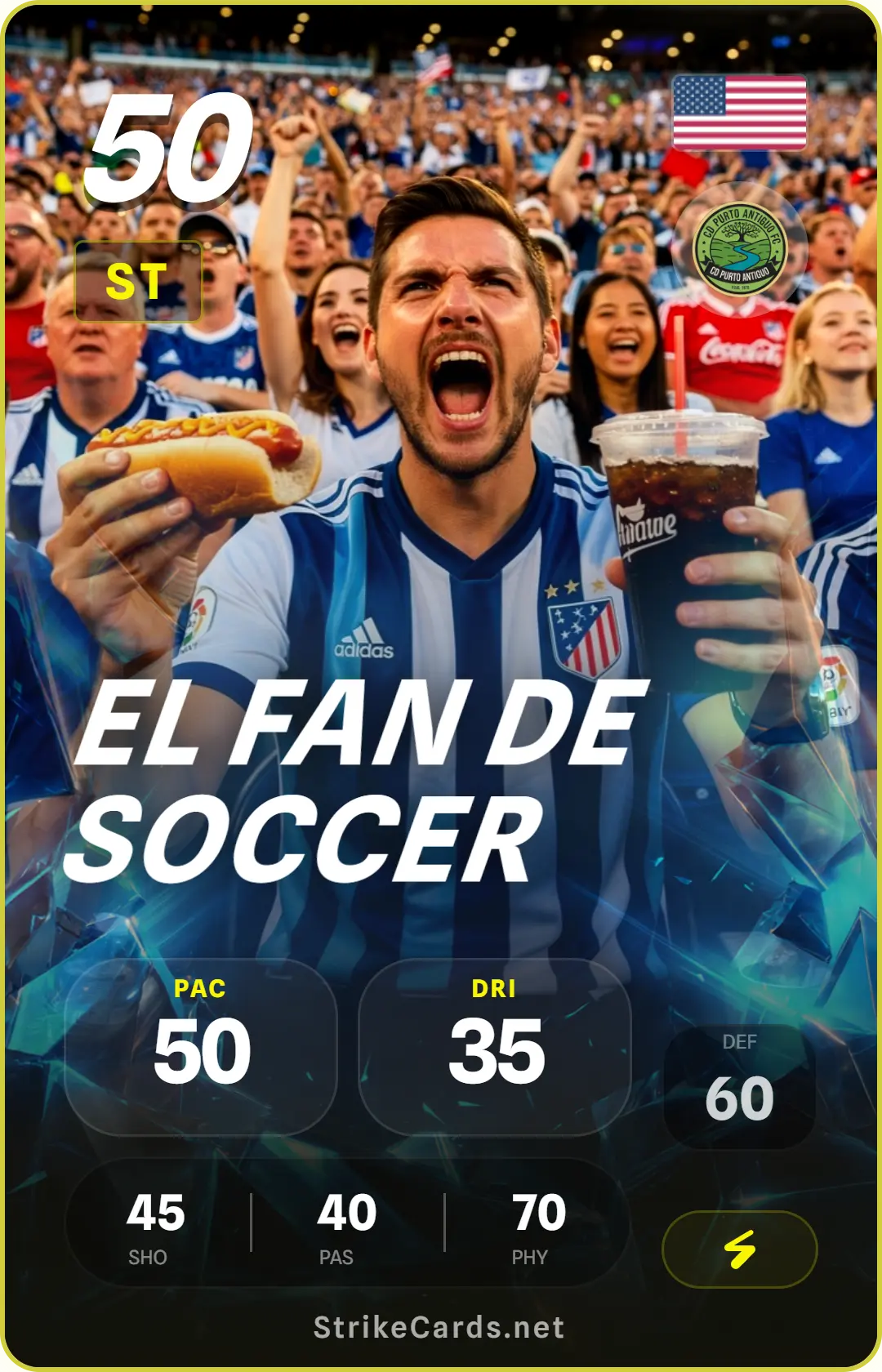 Tarjeta de El fan de soccer
