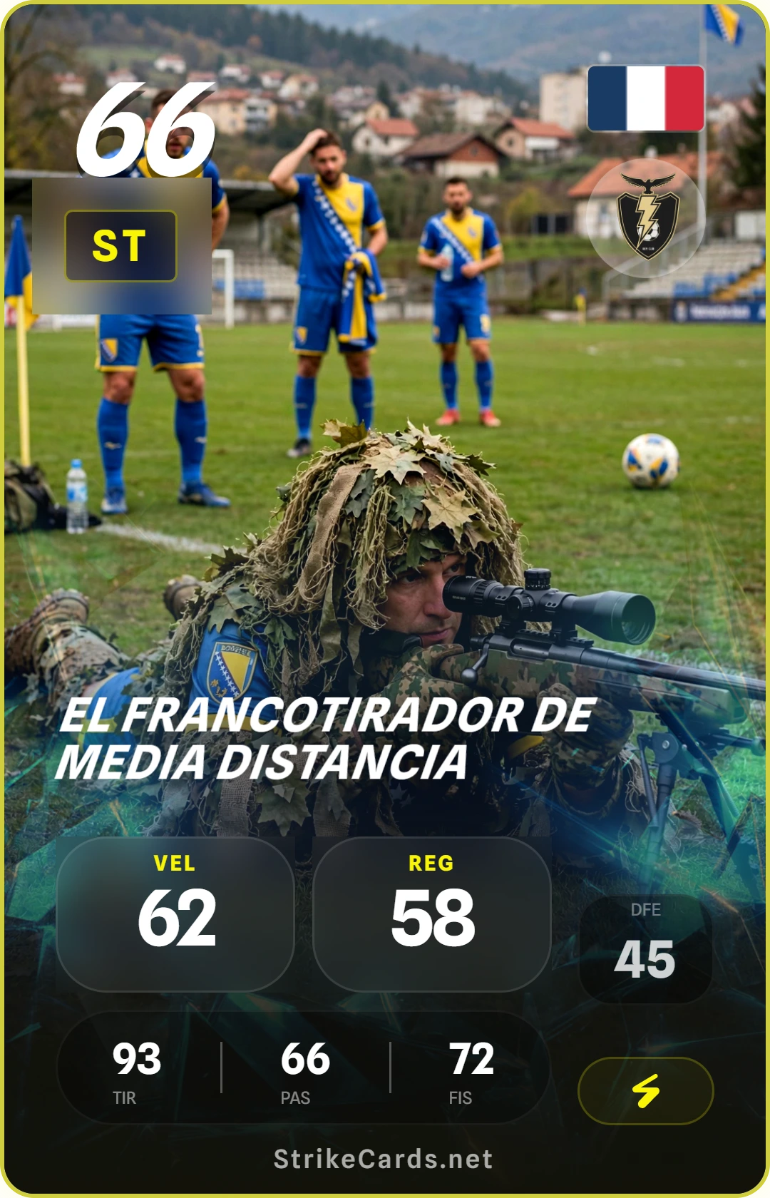 Tarjeta de El Francotirador de Media Distancia