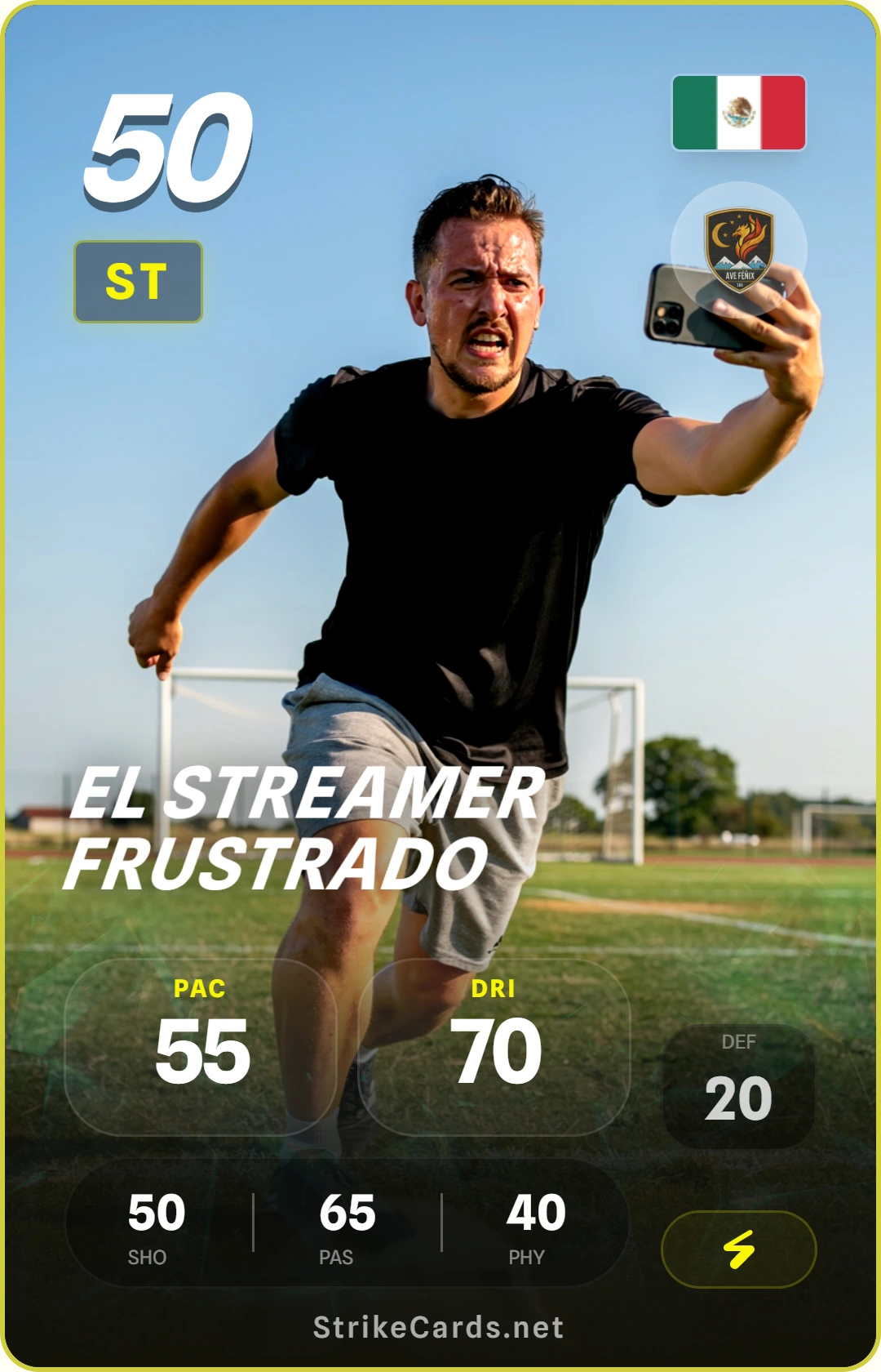 Tarjeta de El streamer frustrado