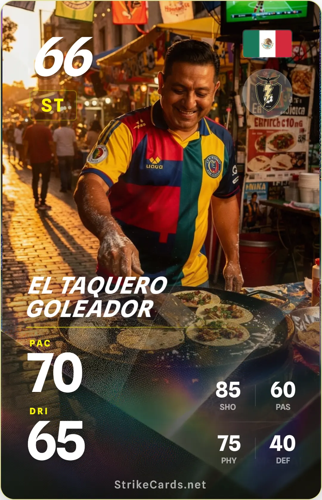 Tarjeta de El taquero goleador