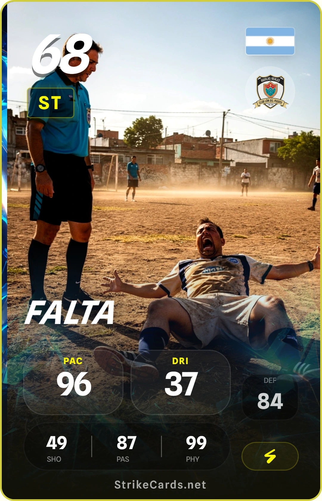 Tarjeta de El que pide falta siempre
